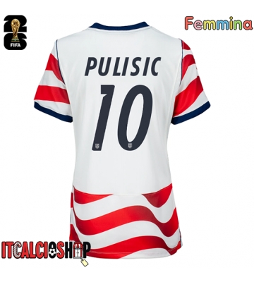 Stati Uniti Christian Pulisic #10 Prima Maglia Femmina Mondiali 2026 Manica Corta